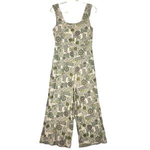 Salaam Gemma Jumper Jumpsuit Size Small Jersey Pockets Patchwork Cropped